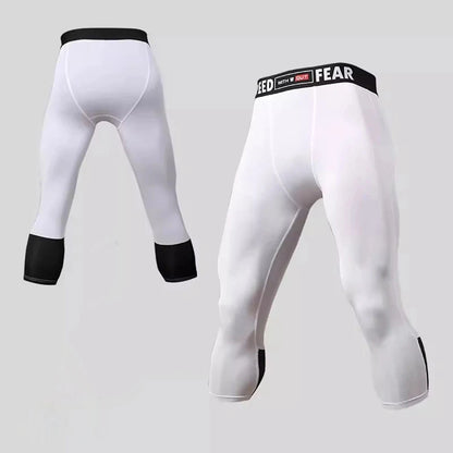 Men Kid Boy Girl GYM Capri Running Tight Pants Basketball Football Soccer Exercise Sport 3/4 Cropped Kneelet Leggings Shorts 714