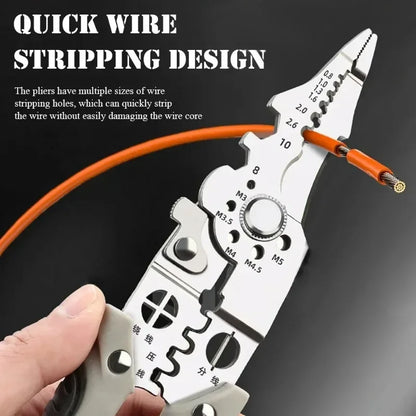 Multifunctional Electrician Pliers, 6-in-1 Wire Stripper Separator, Cutting and Crimping Tool for Cable Repair and Installation - AMULET RING STORE