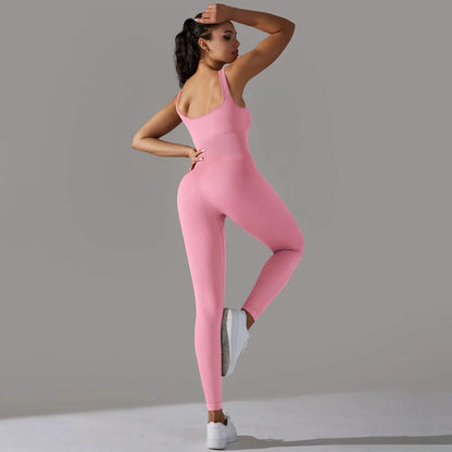 Sport Suit Yoga Outfits Set Clothes Fitness Jumpsuit Sportswear For Women Gym Running Training Athletic Suit Wear For Female D43