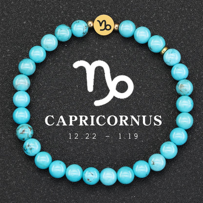 12 Zodiac Signs Natural Stone Bracelets Leo Capricorn Taurus Cancer Bracelets Women Men Couple Friendship Jewelry Gift Bracelets