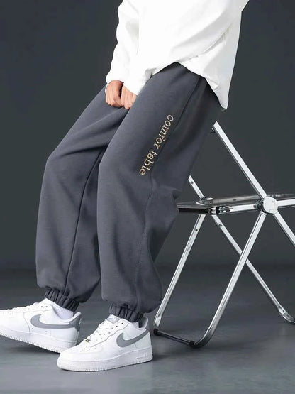 Big Size Men Sweatpants Spring Autumn Casual Baggy Jogger Pants String Banding Solid Color Sportswear Cotton Loose Trousers 8XL