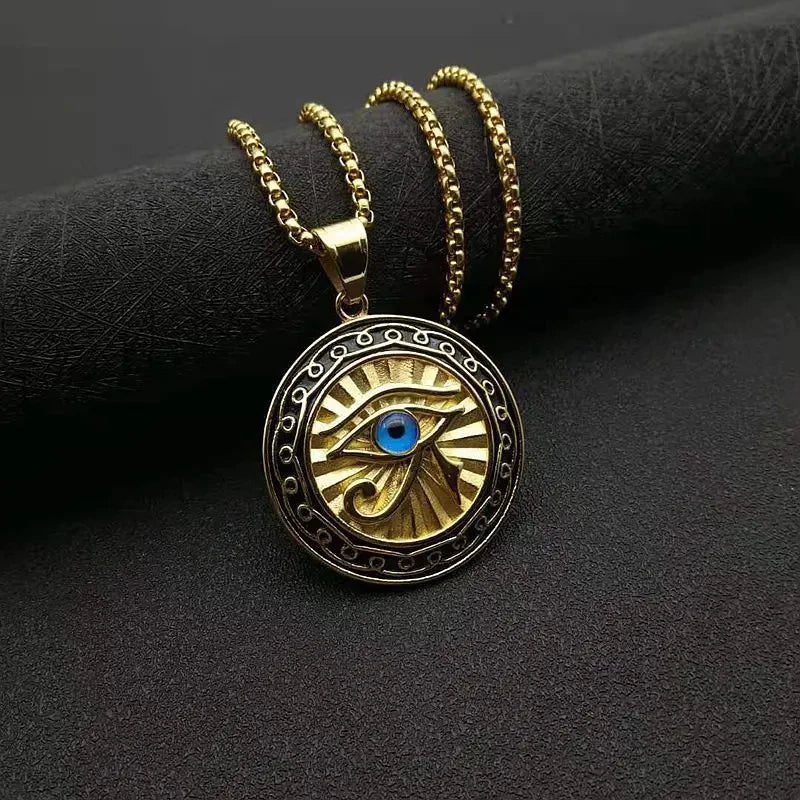 Ancient Egyptian Eye of Horus Eagle-Headed God Pendant AMULET RING STORE