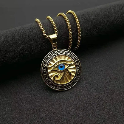 Ancient Egyptian Eye of Horus Eagle-Headed God Pendant AMULET RING STORE