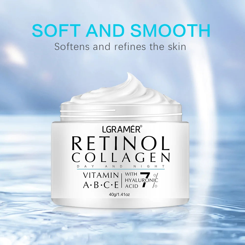 Retinol Face Cream Moisturizing Nourishing Wrinkle Remover Collagen Hyaluronic Acid Shrink Pores Firming Skin Care Cosmetic - AMULET RING STORE