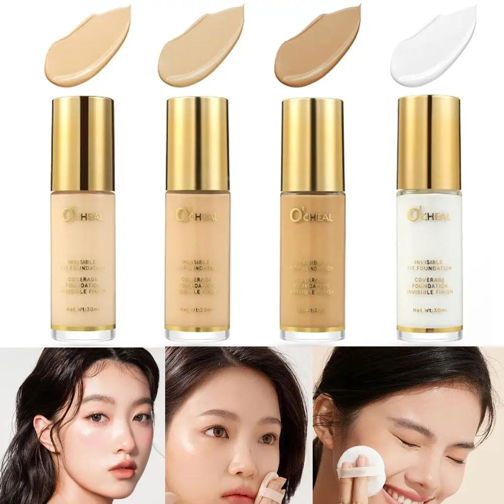 Full Coverage Concealer Temperature Changing Liquid Foundation Smooth Invisible Pores Conceal Facial Beauty Cosmetics - AMULET RING STORE