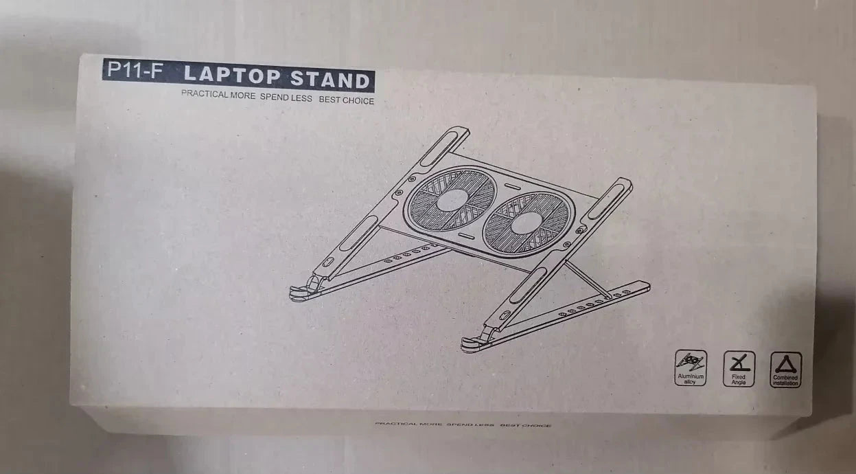 Desktop Aluminum Alloy Adjustable Big Fans Cooling Laptop Stand for 14 to 17.3inch Laptops - AMULET RING STORE