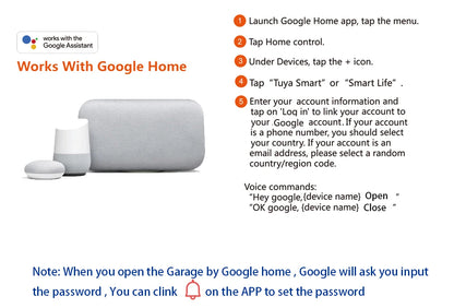 Tuya WiFi Switch Garage Door Controller Smart Door Opener Work with Alexa Google Home Smart Life Tuya APP Control No Hub Require - AMULET RING STORE