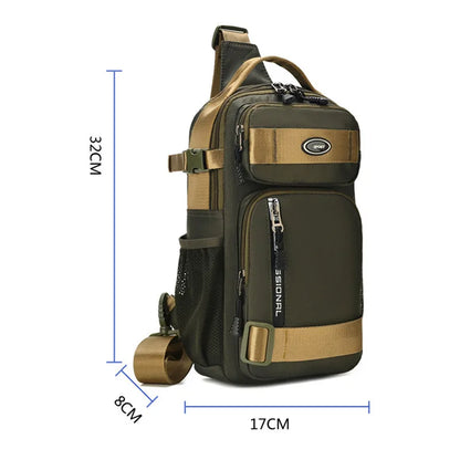 Fashion Multifunction Men's Shoulder Bag Running Outdoor Sling Crossbody Bags Male Travel Trend High Capacity Sport Chest Bag - AMULET RING STORE