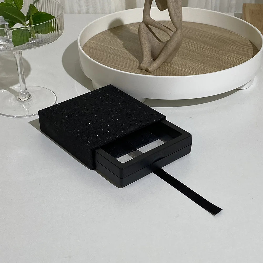 Colourful Glitter Jewellery Box Travel Jewelry Packaging Boxes Fashion Drawer Jewelry Display Box Earrings Gift Organizer Case - AMULET RING STORE