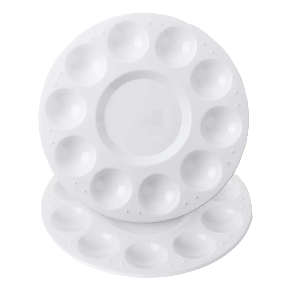 2/4/8/15/50Pcs Paint Tray Palettes, Plastic Paint Pallets for Students to Paints on School Project or Art Class - AMULET RING STORE