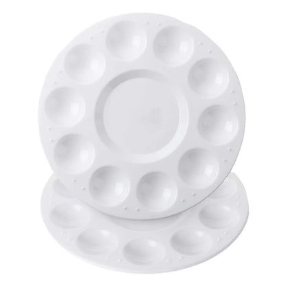 2/4/8/15/50Pcs Paint Tray Palettes, Plastic Paint Pallets for Students to Paints on School Project or Art Class - AMULET RING STORE