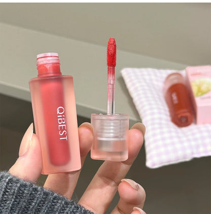 Qibest 6 Colors Velvet Matte Liquid Lipstick Long-Lasting Waterproof Lip Mud Sexy Red Lipgloss Beauty Women Cosmetics Lip Tint - AMULET RING STORE