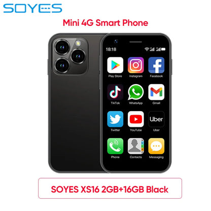 SOYES XS16/XS15 Mini Android Smartphone 3G/4G Network 2GB RAM 16GB ROM 3" Display 5MP Camera Dual SIM With Play Store WhatsAPP - AMULET RING STORE