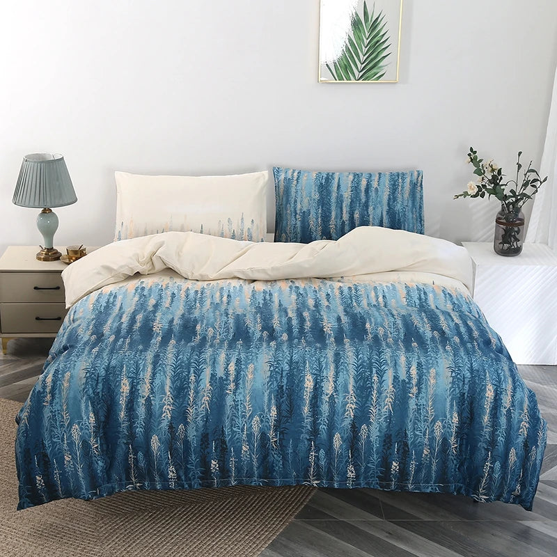 Reversible Summer Blossom Single Twin Full Queen Duvet Cover Set