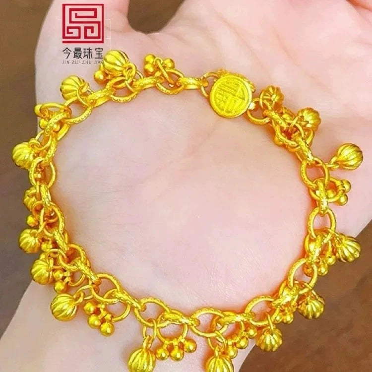 Reaped light luxury bracelet 24K gold, women, AU999 banquet occasions, elegant standard - AMULET RING STORE