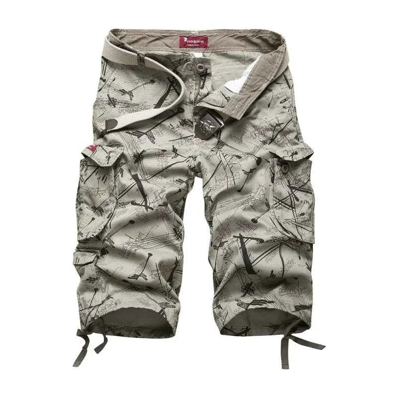 2025 Summner Fashion Cotton Mens Cargo Shorts Camouflage Male Shorts Multi-Pocket Casual Camo Outdoors Tolling Homme Short Pants