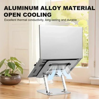 Aluminum 360° Rotation Portable Desktop Foldable Laptop Tablet Holder Bracket For iPad Macbook RedmiBook Galaxy Tab Book Laptop* - AMULET RING STORE