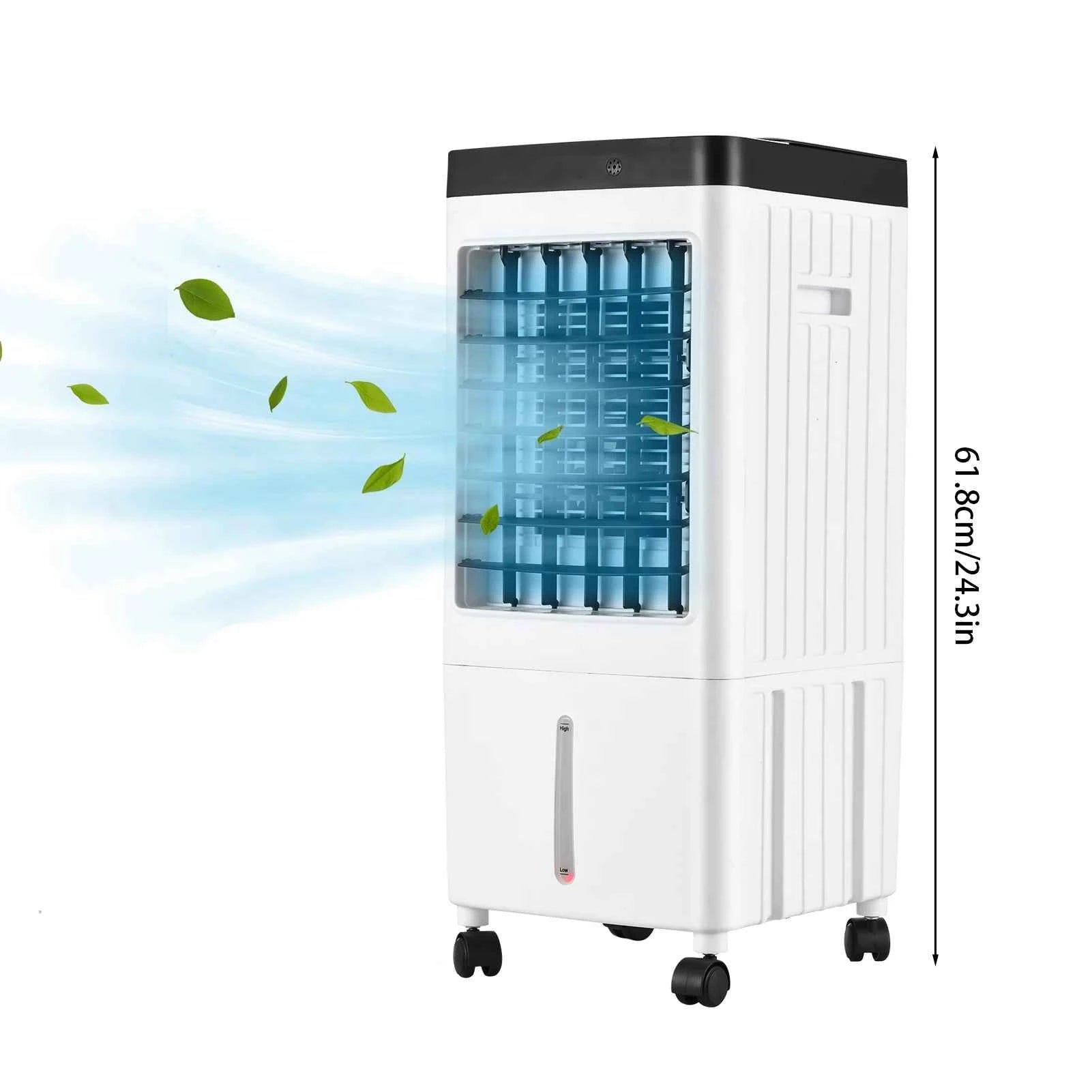 Portable Air Conditioner Fan Evaporative Cooler Cooling Machine 3 Speed with 7hrs Timer with Remote Control for Room Home Office