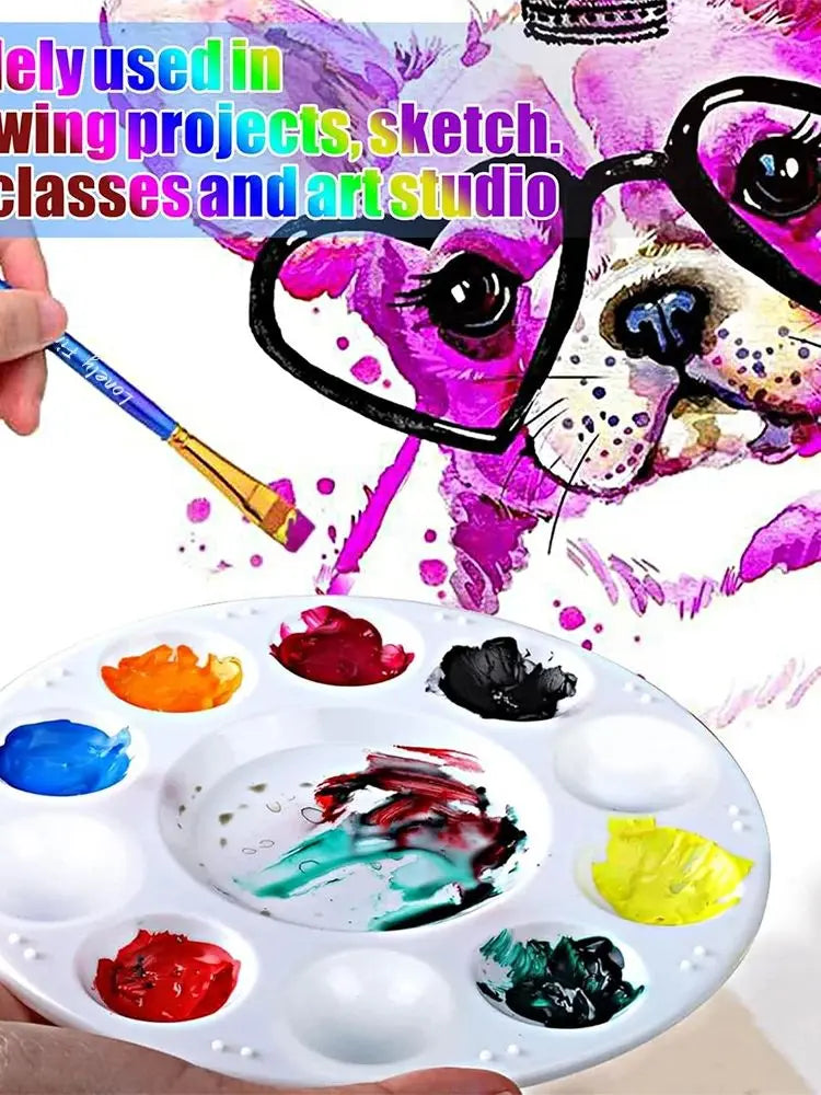 2/4/8/15/50Pcs Paint Tray Palettes, Plastic Paint Pallets for Students to Paints on School Project or Art Class - AMULET RING STORE