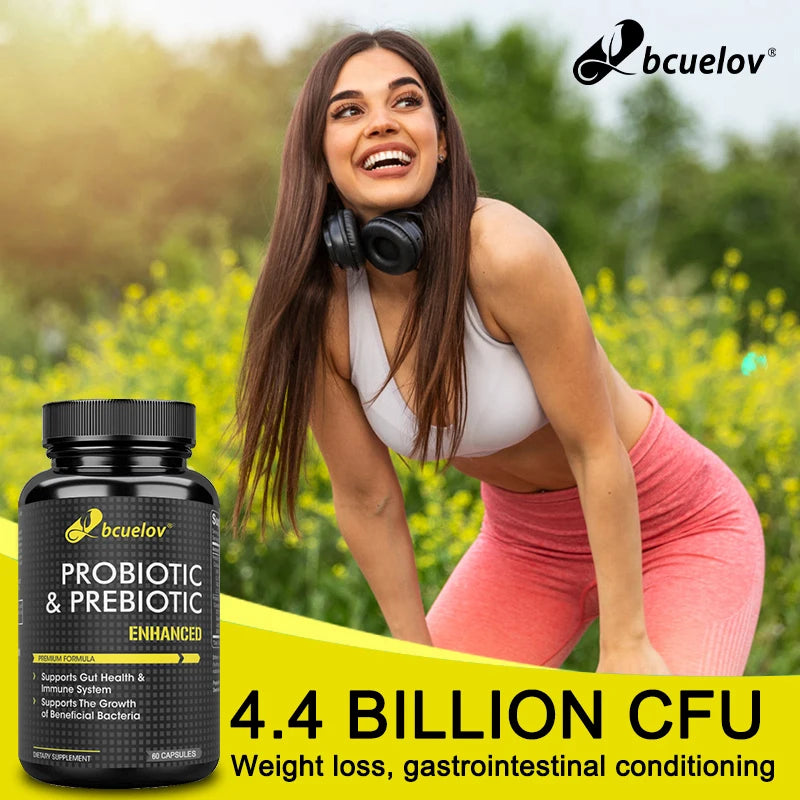 Bcuelov Prebiotics Probiotic Combo - Supports Healthy Digestion & Immune System, Reduces Bloating & Acidity, Weight Loss - AMULET RING STORE