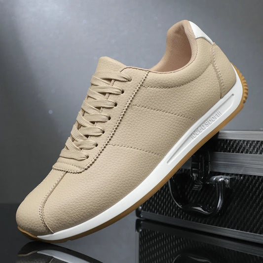 Leisure Running Summer Fashion Anti Slip Mountaineering PU Leather Sports Shoes Tennis Trend Hot Selling Men White Flat Shoes - AMULET RING STORE