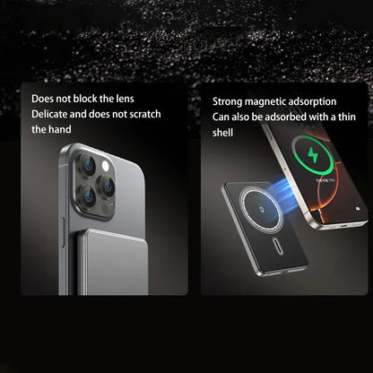 Oneplus Magsafe Power Bank Fast Charging Portable Ultra-thin Magnetic Wireless Digital Display Power Bank Usb Type C Lightning - AMULET RING STORE