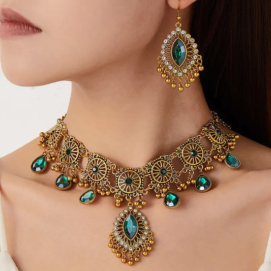 Ethnic Vintage Jewelry Set Resin Stone Jewelry Sets