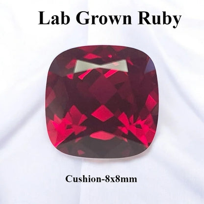 Lab Grown Ruby Pigeon Blood Red Color For Jewelry Diy Making Main Materials Selectable Certificate