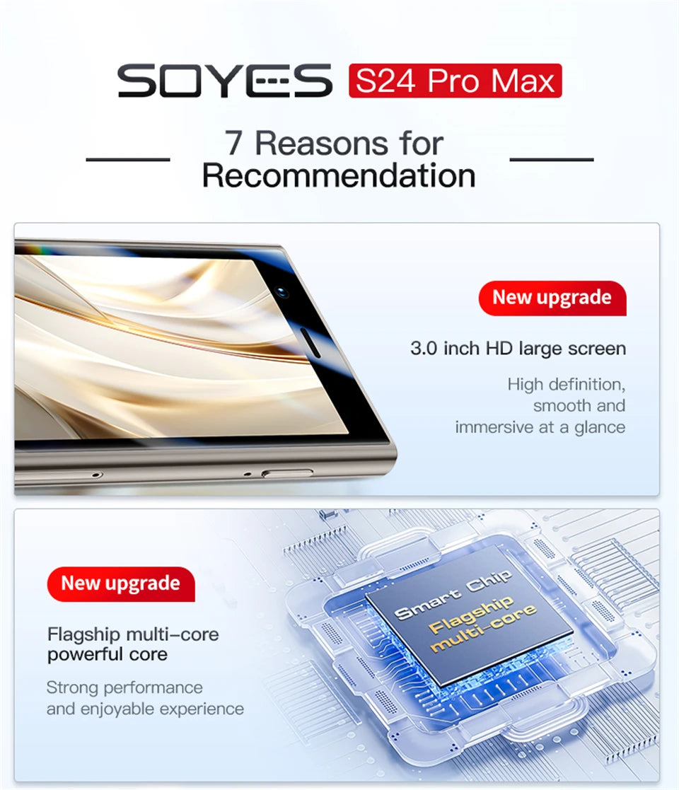 SOYES S24 Pro Max 4G Version 3.0 Inch Android8.1 Smartphone 2GB RAM 16GB ROM Dual SIM Standby 2500mAh Compact Mobile Phone - AMULET RING STORE