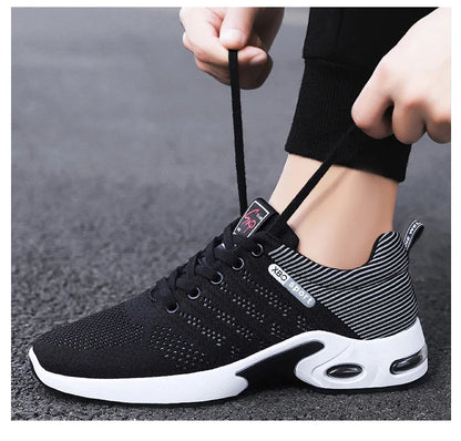 Men's shoes spring new trend men's shoes breathable lace-up running shoes Korean version of light casual walking shoes men - AMULET RING STORE