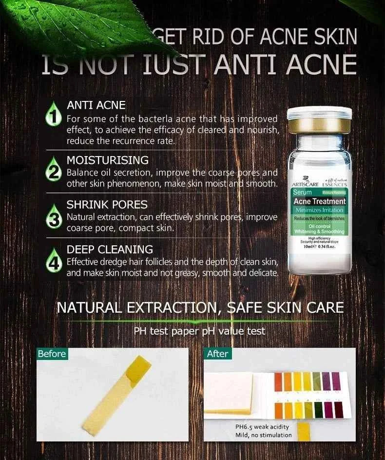 ARTISCARE Serum for Face 8pcs/Lot for Moisturizing Hyaluron Acid Vitamain C Six Peptide Q10 VC Facial Essence Skin Care