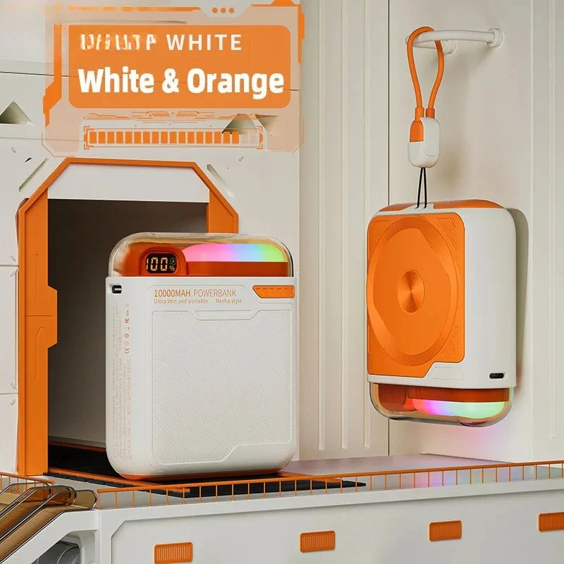 10000mAh Wireless Power Bank with Stand USB C Cable PD20W Fast Charging Magnetic External Spare Battery for IPhone Samsung Xiaom - AMULET RING STORE