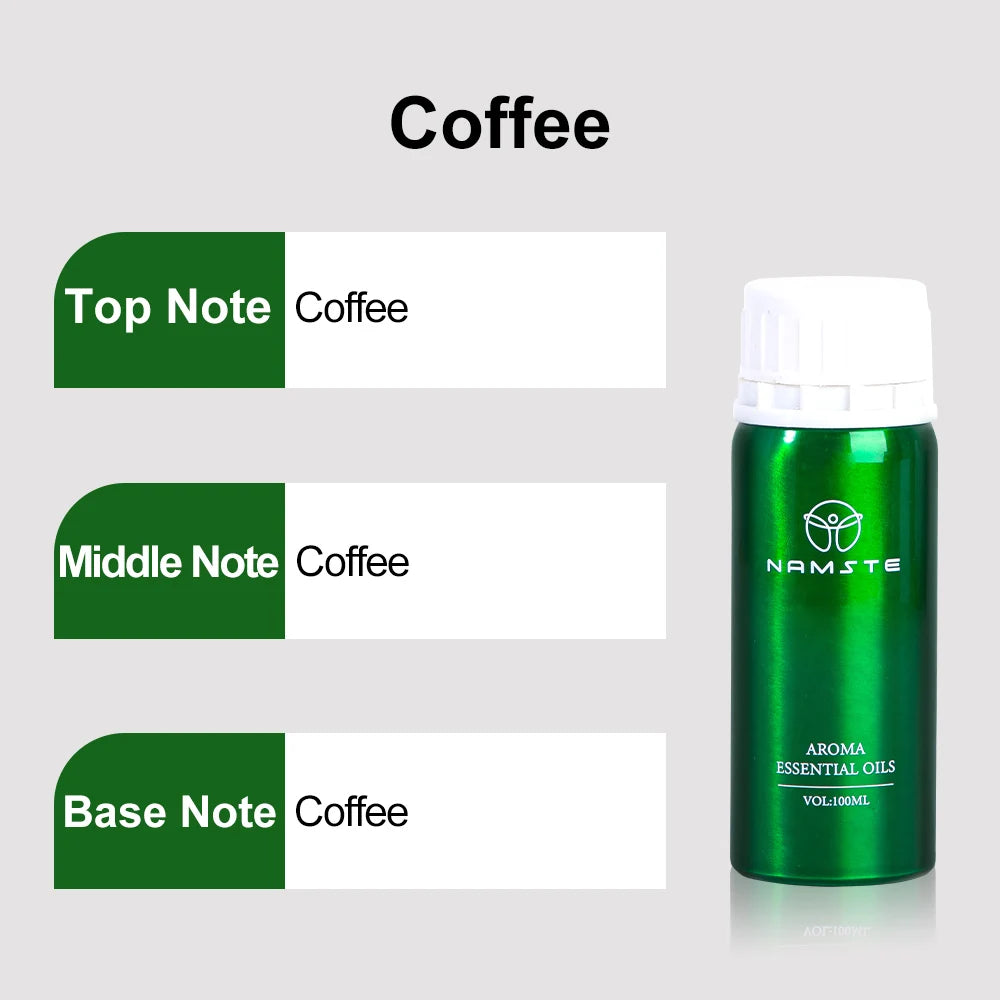 NAMSTE Hotel Perfume Oil 100ML Lavender Pure Essential Oils White Tea Coffee For Diffuser Aroma Oil Room Fragrance Air Freshener - AMULET RING STORE