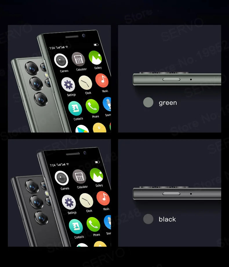 2024 New SERVO S24 Mini 4G Global Smartphone Android System Google Store 2000mAh Facial Unlock Small Smartphones Latest Upgrade - AMULET RING STORE