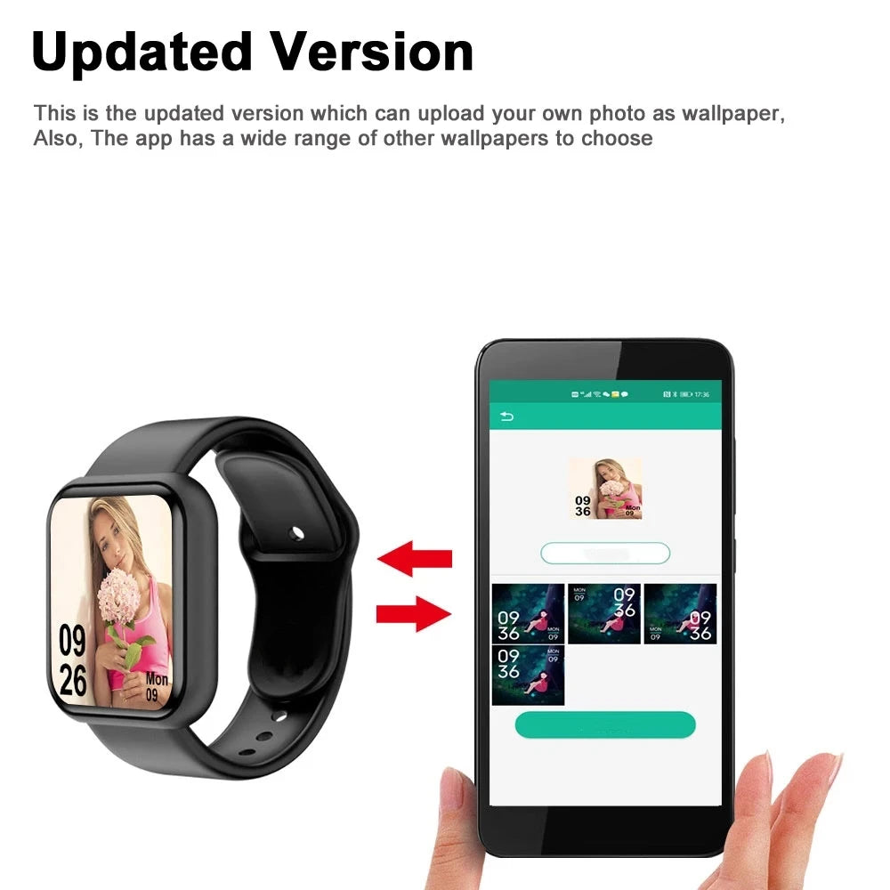Smartwatch Men Women Wristwatches Smart Watch Message Fitness Monitor Bracelet Birthday Gift Electronic Clock For Android IOS - AMULET RING STORE