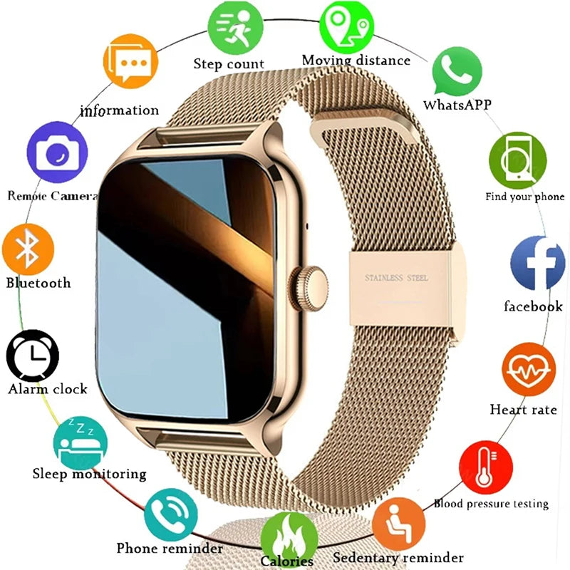 New Smart Watch Heart Rate Blood Oxygen Health Monitoring Bluetooth Call Bracelet Men Women Waterproof Sports Tracker Watches - AMULET RING STORE