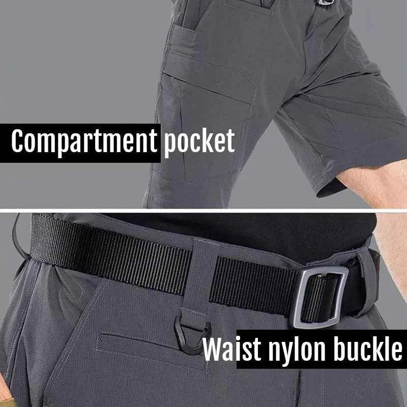 Outdoor Cargo Military Men Tactical Shorts for Summer Waterproof Urban Shorts Trekking Camp Pants Multi Pocket Plus Size Hiking