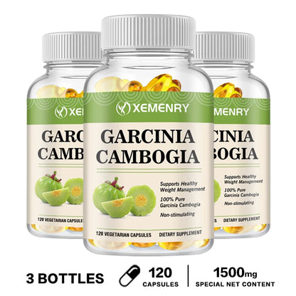 Garcinia Cambogia Capsules - Burn Fat, Detoxify, Appetite Suppression, Boost Metabolism, Weight Management
