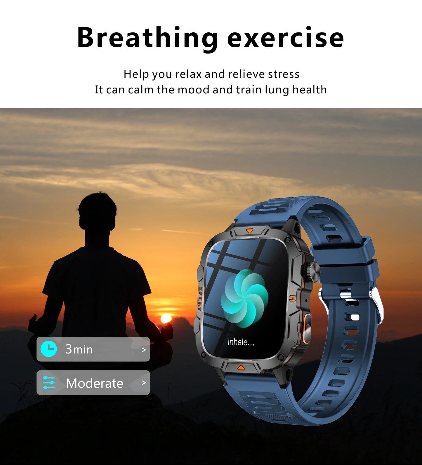 New Full Touch Smart Watch Men For Android Xiaomi Blood Pressure Oxygen Fitness Watch Waterproof LED Flashlight SmartWatch 2024 - AMULET RING STORE