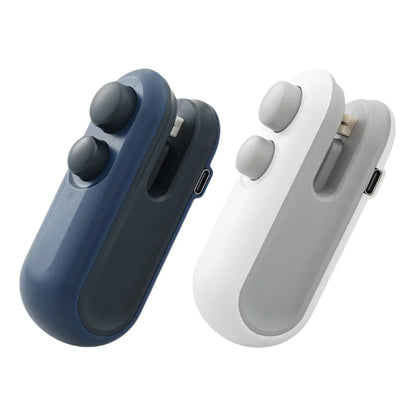 2 In 1 Sealer Cutter Mini Bag Sealer Handheld Heat Vacuum Sealer Handheld Bag Sealing Machine for Food Storage Snacks Freshness - AMULET RING STORE