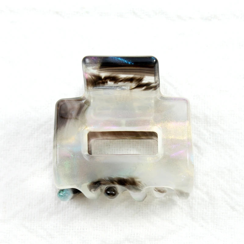 Bgffuy Leopard Korea Acetate Hollow Colorful Mini Hair Claws Crab Hair Clips for Child Girls Hairpins Hair Accessories Barrettes