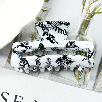 Mini Women's Hair Clips Colorful Geometric Hollow Crab Claw Clip Acetate Leopard Print Fashion Girls Hairpin Hair Accessories - AMULET RING STORE