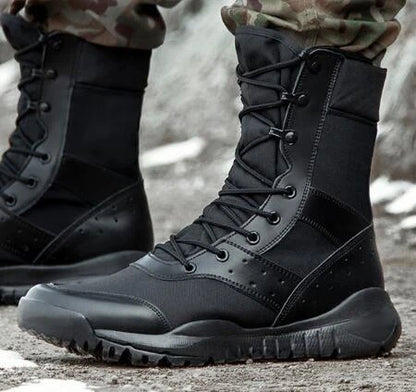 Summer Combat Boot Men Women Climbing Training Lightweight Waterproof Tactical Boots Outdoor Hiking Breathable Mesh Shoes - AMULET RING STORE