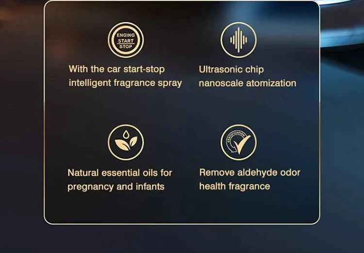 Smart Car Humidifier Essential Oil Diffuser LED Light Fragrance Aromatherapy  Air Freshener  Perfume Car Diffuser