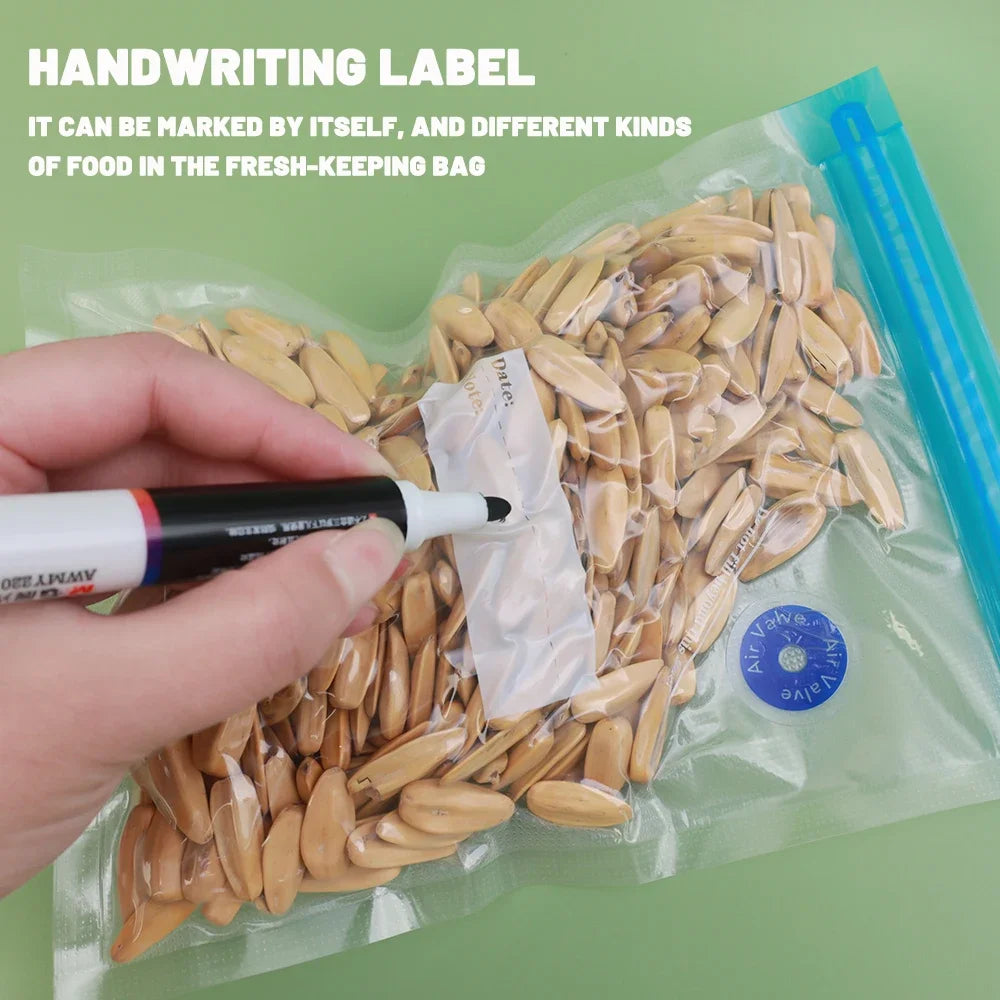 Reusable vacuum food storage bag zipper bag set USB electric pump vacuum sealing bag and manual pump vacuum bag - AMULET RING STORE