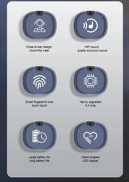 SK28 Ultra-thin Sleeping Headphones 5.4 Wireless Bluetooth Headset Invisible Earbuds Hidden In Ear Sports Earphones Waterproof