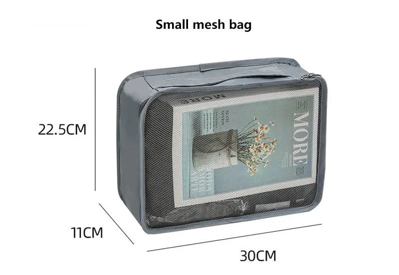 8/9/10/11 Pcs Set Travel Organizer Storage Bags Suitcase Packing Cubes Set Cases Portable Luggage Clothe Shoe Tidy Pouch Folding - AMULET RING STORE