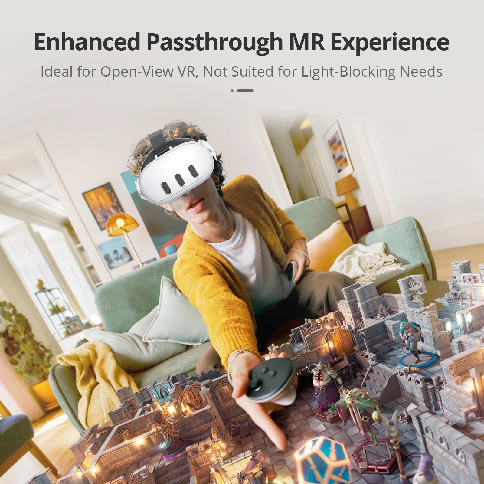 Mixed Reality Facial Interface for Meta Quest 3 Pro Style Facial Interface Open XR Gasket Replacement (Headstrap not Included) - AMULET RING STORE