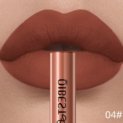 QIBEST Matte Liquid Lipstick Waterproof Long Lasting Velvet Lip Gloss Tint Tube Matte Nude Pigment Red Lipgloss Lips Makeup - AMULET RING STORE