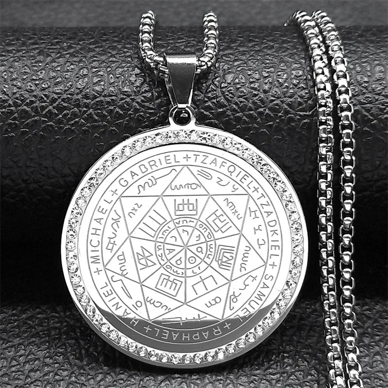 Seven Archangels Medal Angel Necklace for Women Men